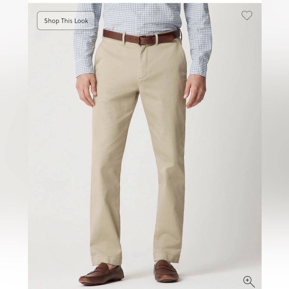 Men’s J. Crew Tan Flex Straight Leg Chino Pant 34 x 32 NWT